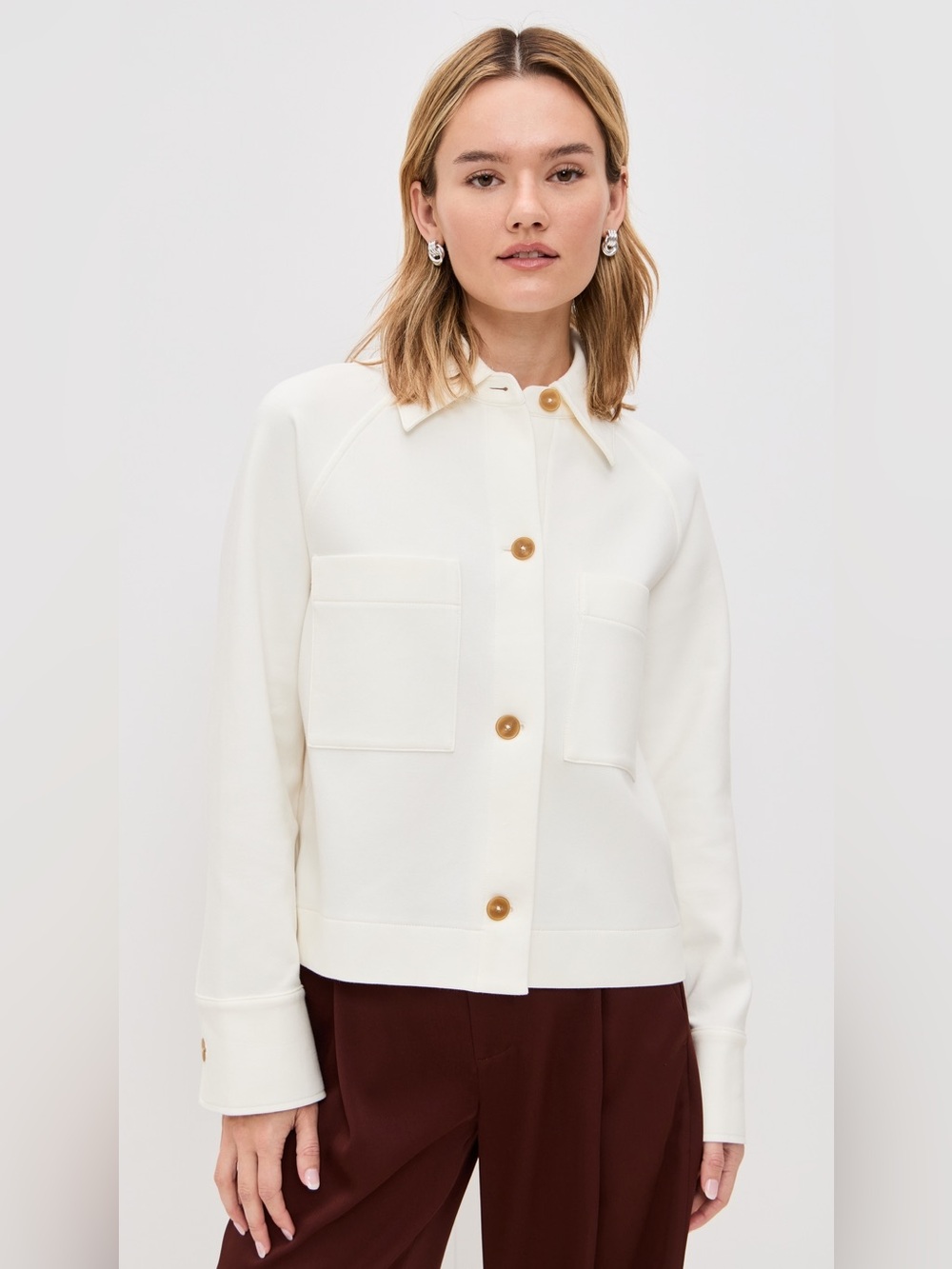 Vince Cream Shirt Jacket Size Large